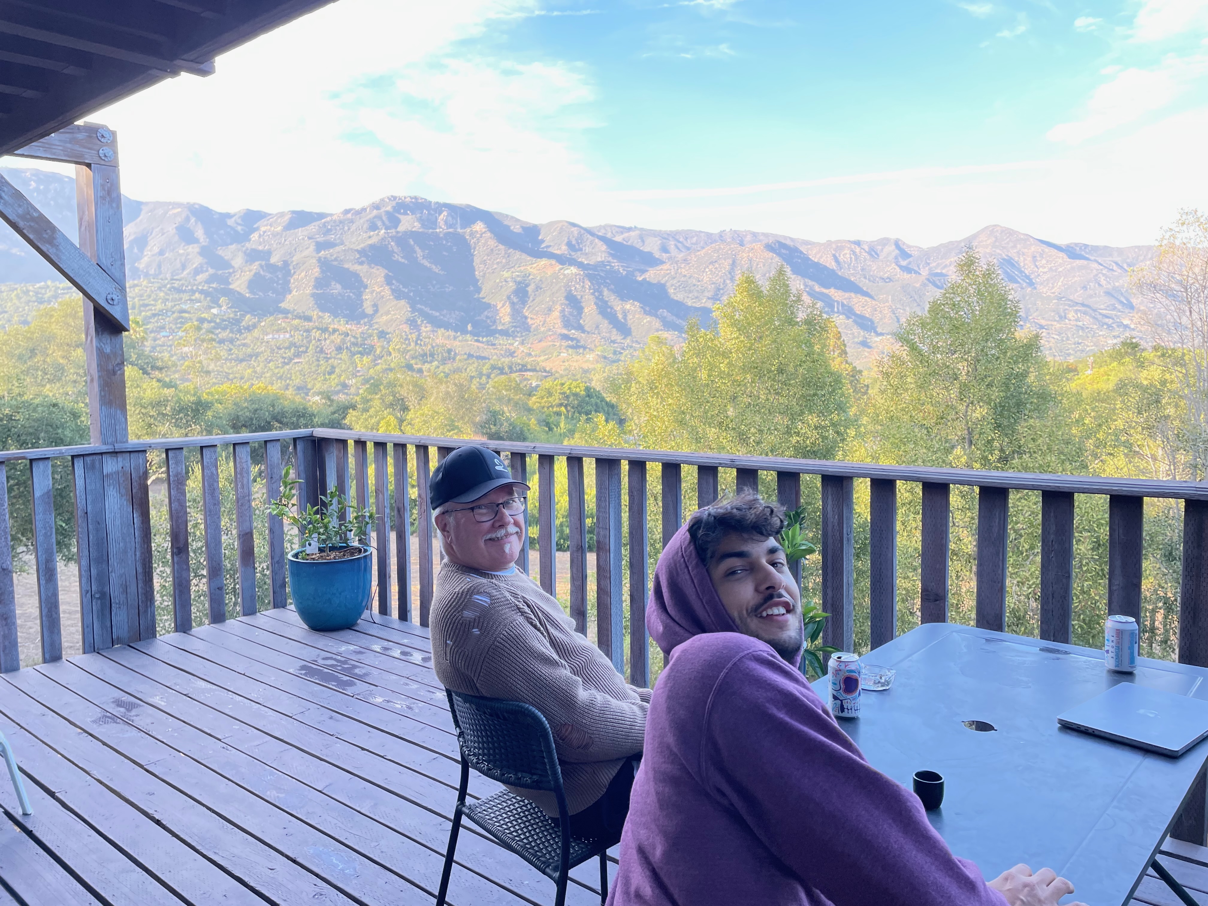 Mountain views from the deck